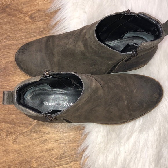 Franco Sarto sz 6M brown leather double zip boots - Picture 6 of 8